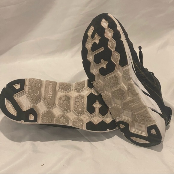 Hoka One One Running Race Clifton 3 Black & Gold Shoes Mens 10 - Picture 10 of 12